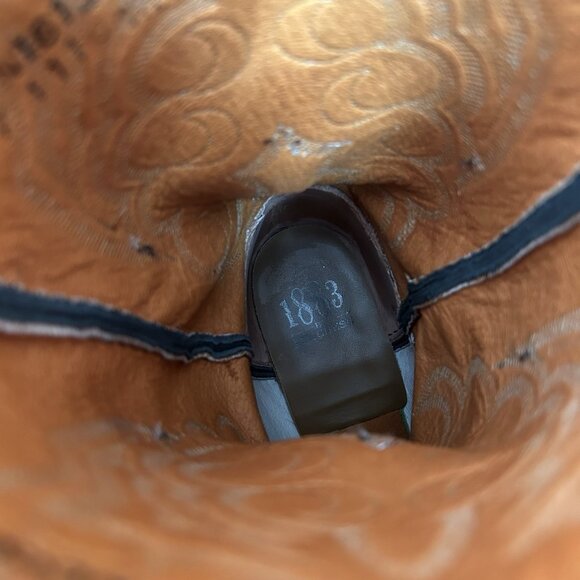 Lucchese 1883 Black N1613J4 Western Cowboy Boots Mens 9 D - Picture 7 of 13